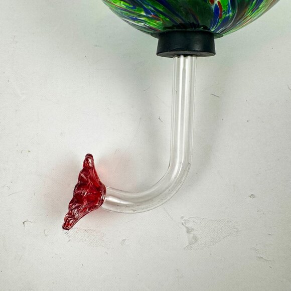 Hand Blown Glass Globe Hummingbird Feeders 4.5" D Studio Classic Multicolor - Picture 3 of 13